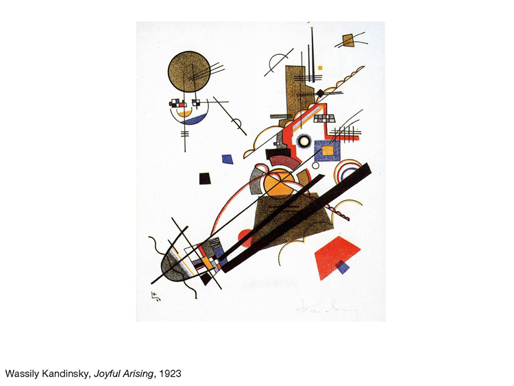 Wassily Kandinsky: "Joyful Arising"Color lithograph from Bauhaus Master's portfolio, 1923.